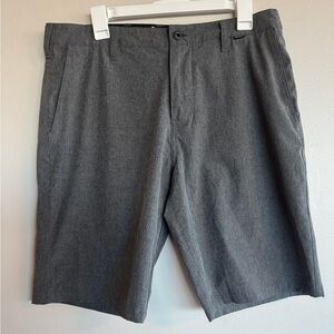 Hurley Phantom Hybrid Shorts Heather Gray Mens 32 Walk Shorts Quick Dry